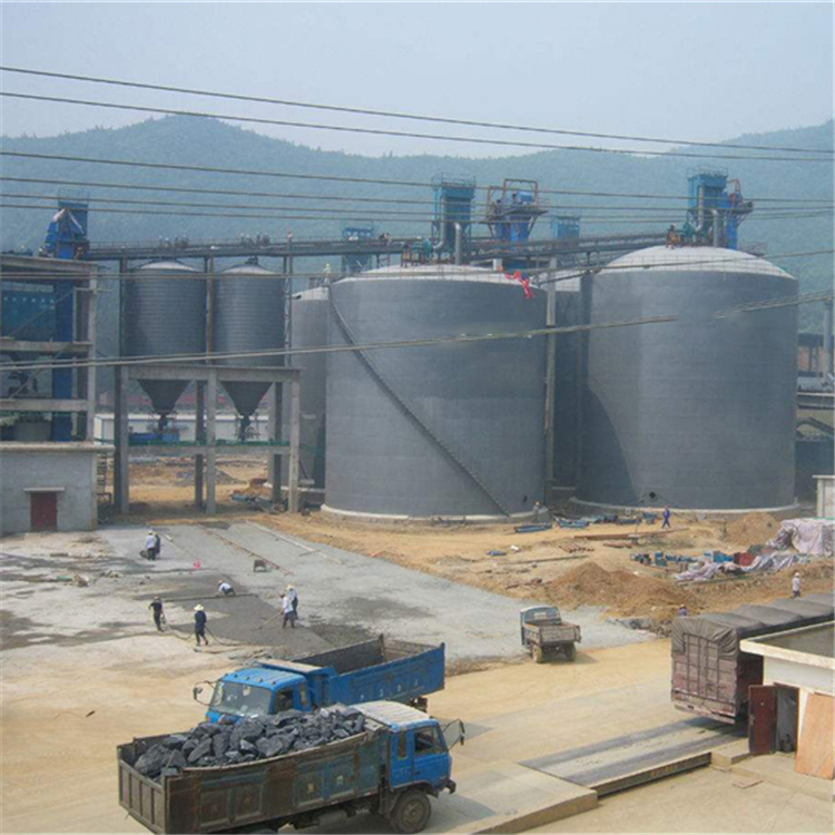 昆玉水泥钢板仓2座3000吨青岛项目进入施工
